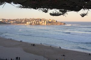 Bondi Beach in Abenddämmerung