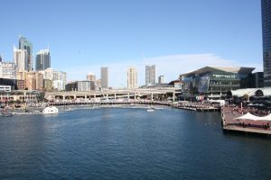 Ausblick Richtung Stadt von der Pyrmont Bridge