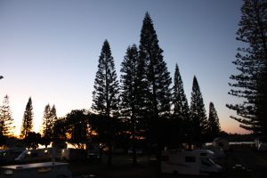 Abendstimmung am Campingplatz